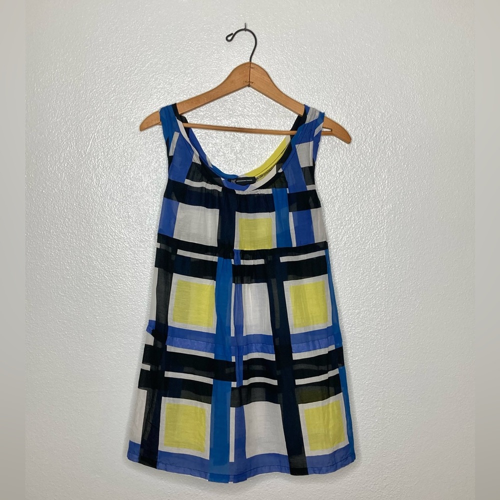 INC International Concepts Sleeveless Blouse Silk Blend Baby Doll Oversize Style